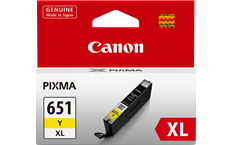 Genuine Canon CLI-651XLY Yellow Ink Cartridge High Yield